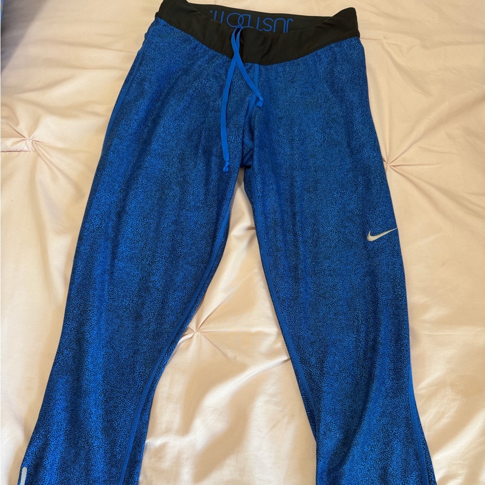 Nike Blue Athletic Joggers with Reflective Details